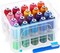 40 Colors Compatible with Brother 500m Each Embroidery Machine Thread with Clear Plastic Storage Box for Embroidery Sewing Machine